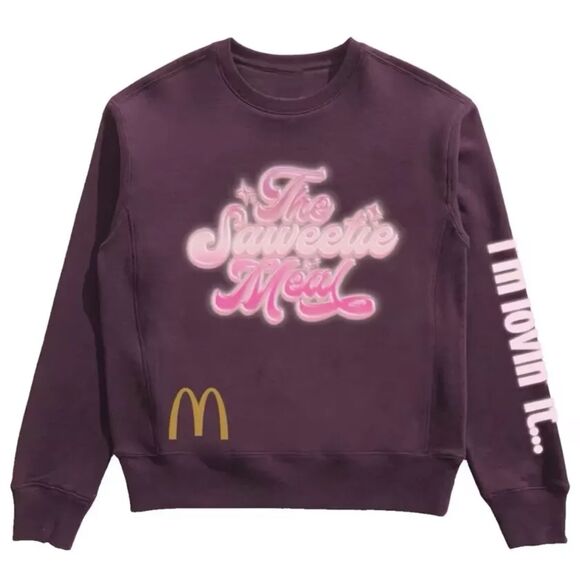 McDonald’s‎ X THE SAWEETIE MEAL TAWNY PORT S Crewneck Sweater Brand New Sealed - Picture 1 of 9